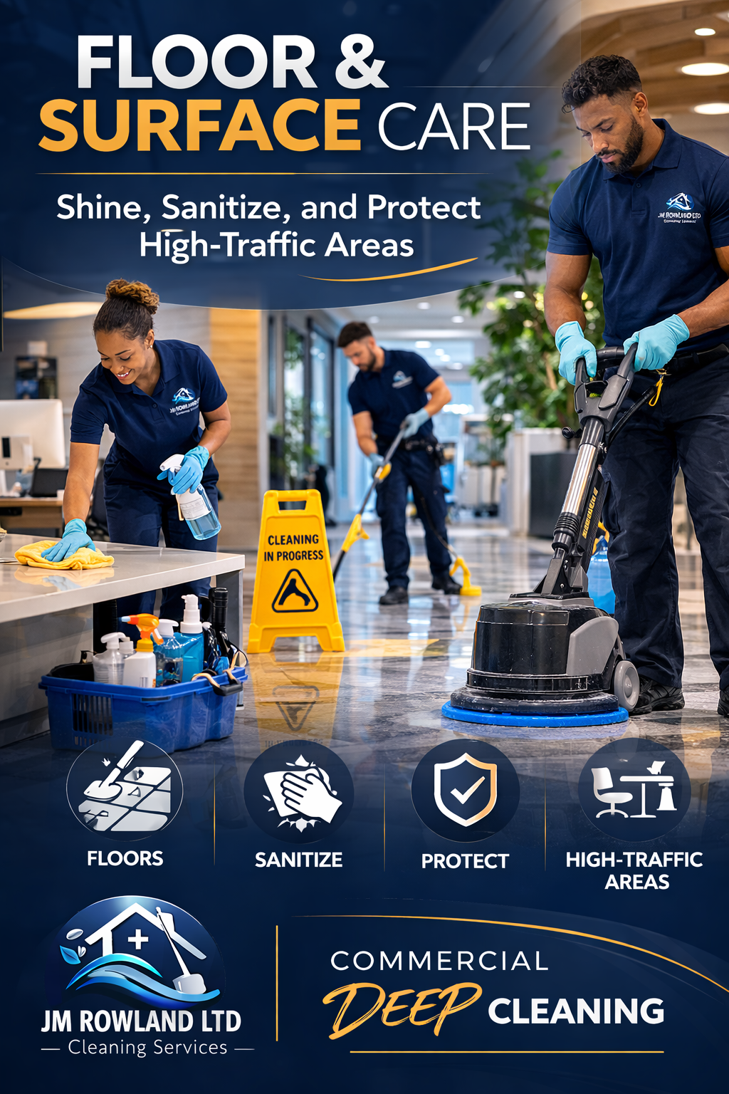 Commercial floor cleaning